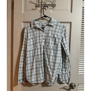 Women’s Splendid Plaid Button Up Flannel Size Medium Long Sleeve